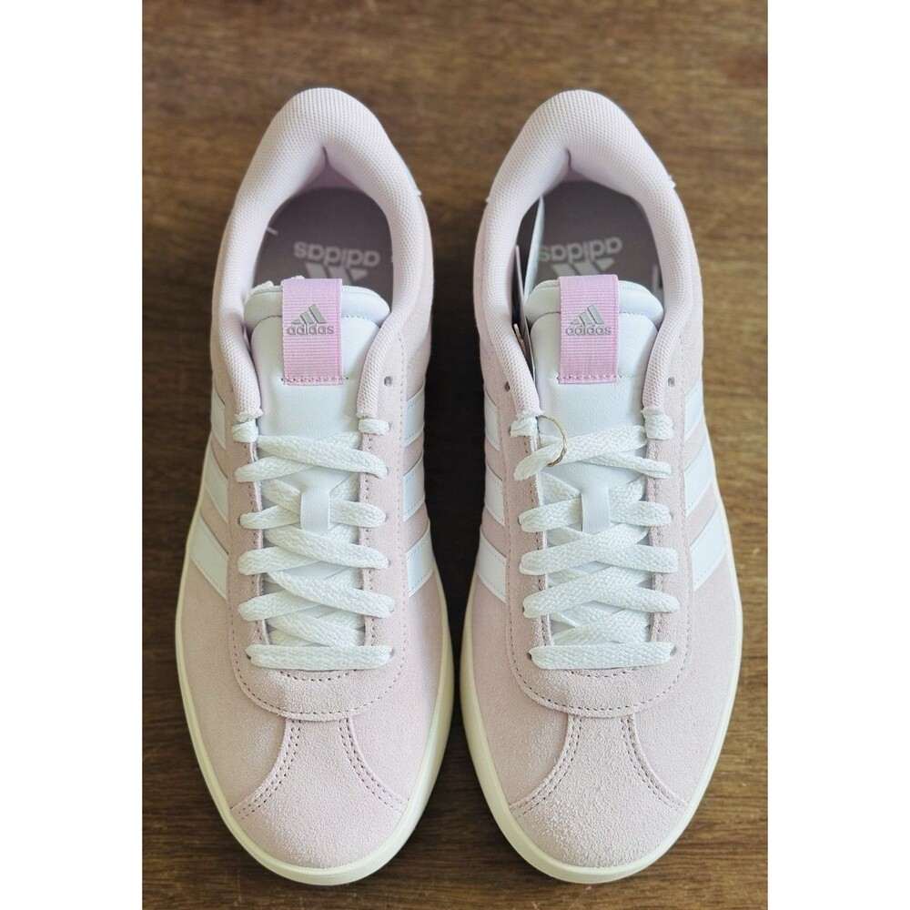 Women’s Size 9.5 adidas VL Court 3.0 Clear Pink Cloud White Off White JP5325 NIB - Picture 2 of 8
